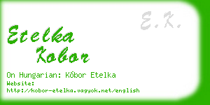 etelka kobor business card